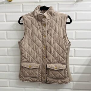 ADRIENNE VITTADINI Women’s Tan Quilted Zippered Vest